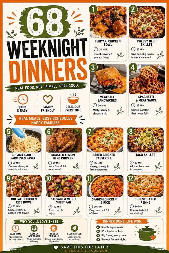 12 Easy Weeknight Dinners for Busy Family Nights