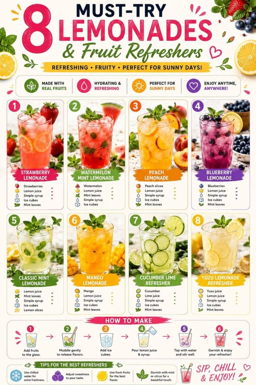 8 Must-Try Lemonades and Fruit Refreshers for Sunny Days