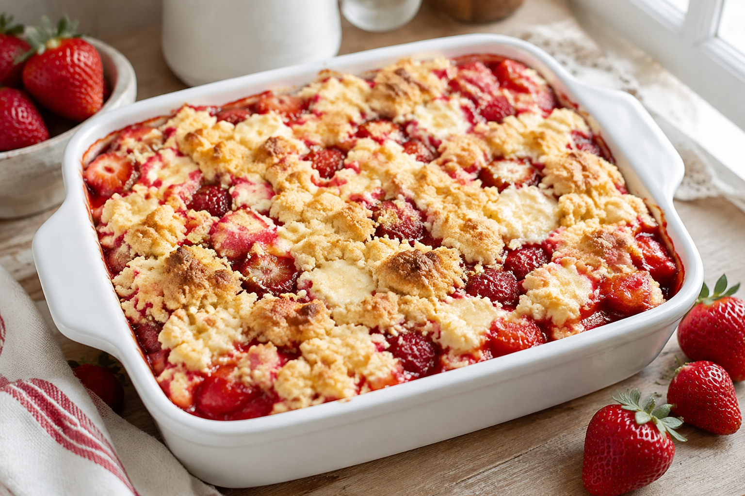 Strawberry Cheesecake Dump Cake: The Best Easy Recipe