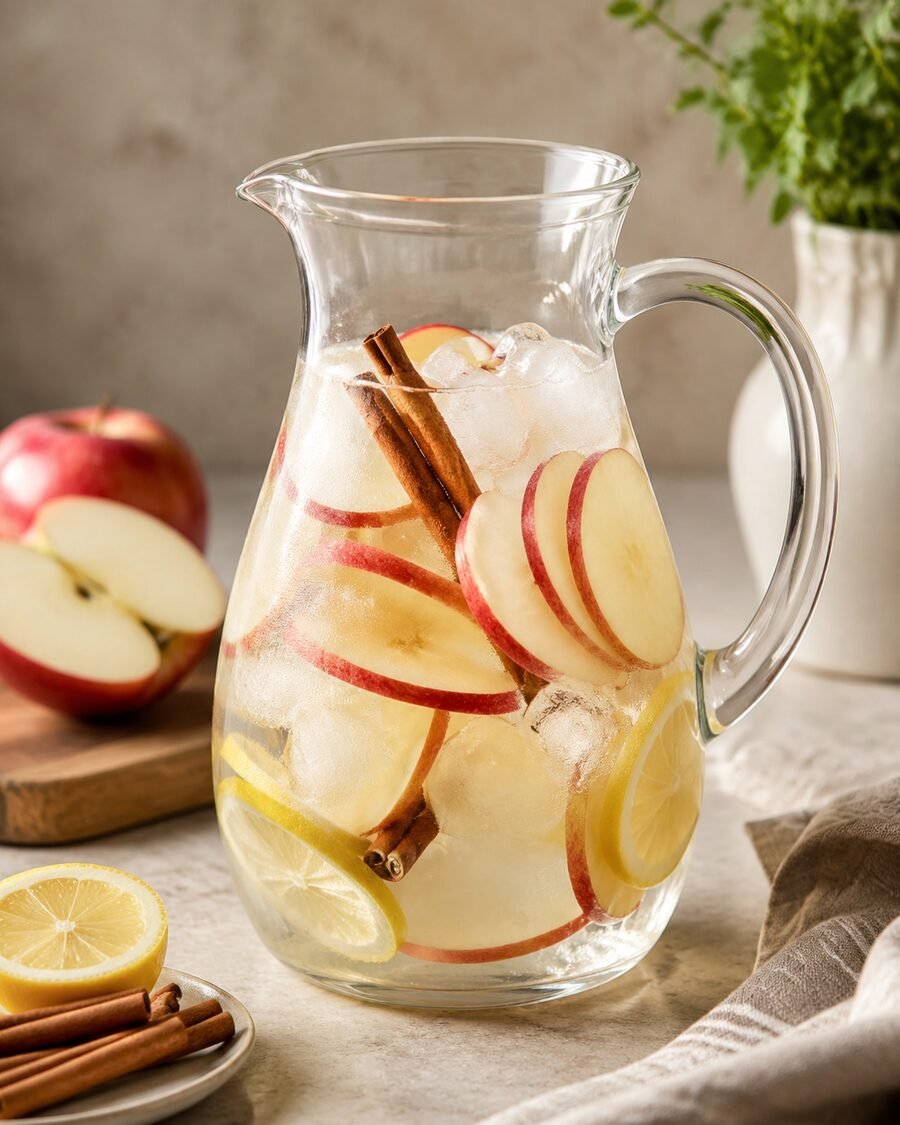 Apple cinnamon infused water