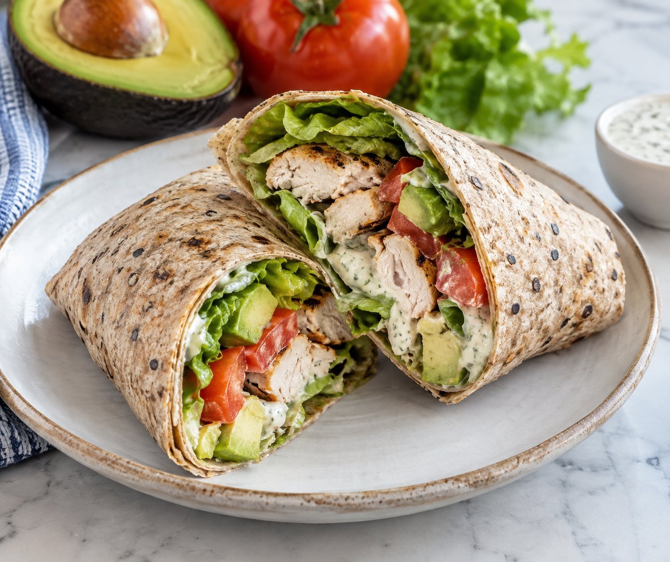 Chicken Avocado Ranch Wrap