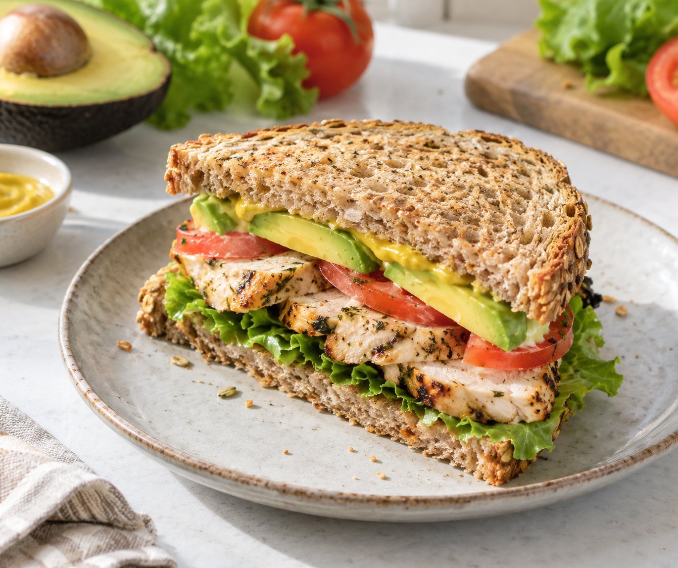 Grilled Chicken Avocado Sandwich