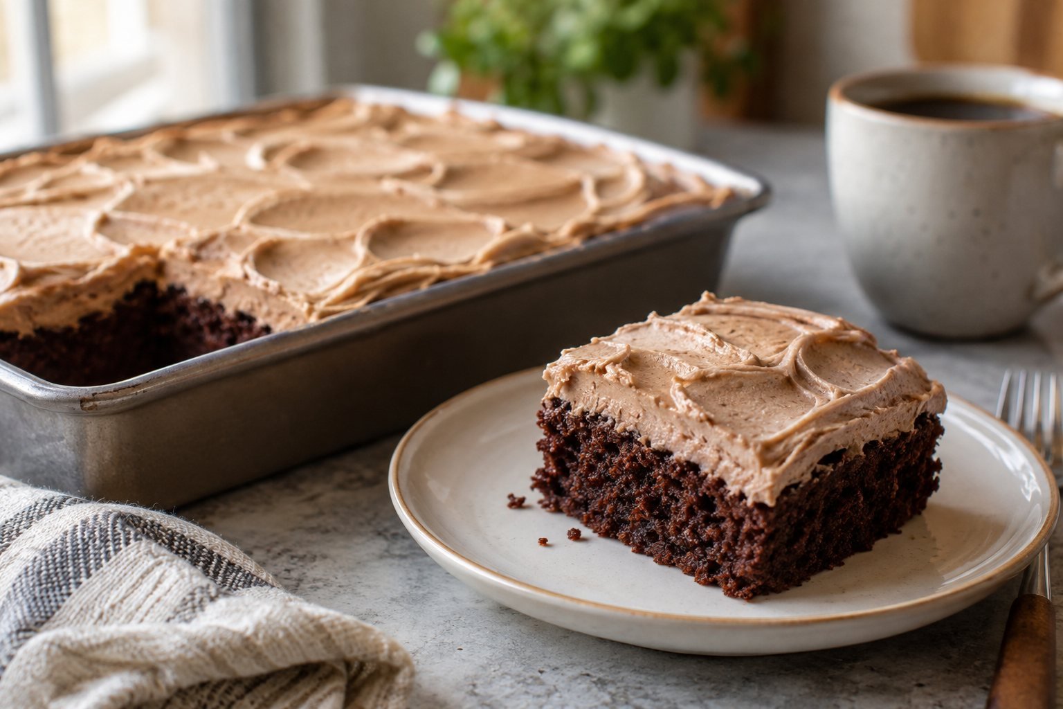 Mocha Chocolate Sheet Cake