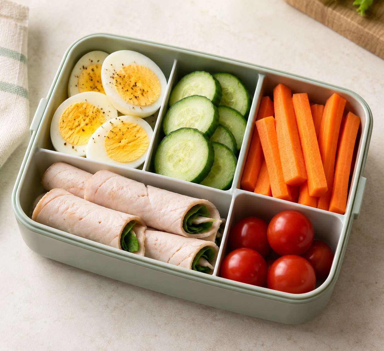 Egg and Veggie Lunch Box