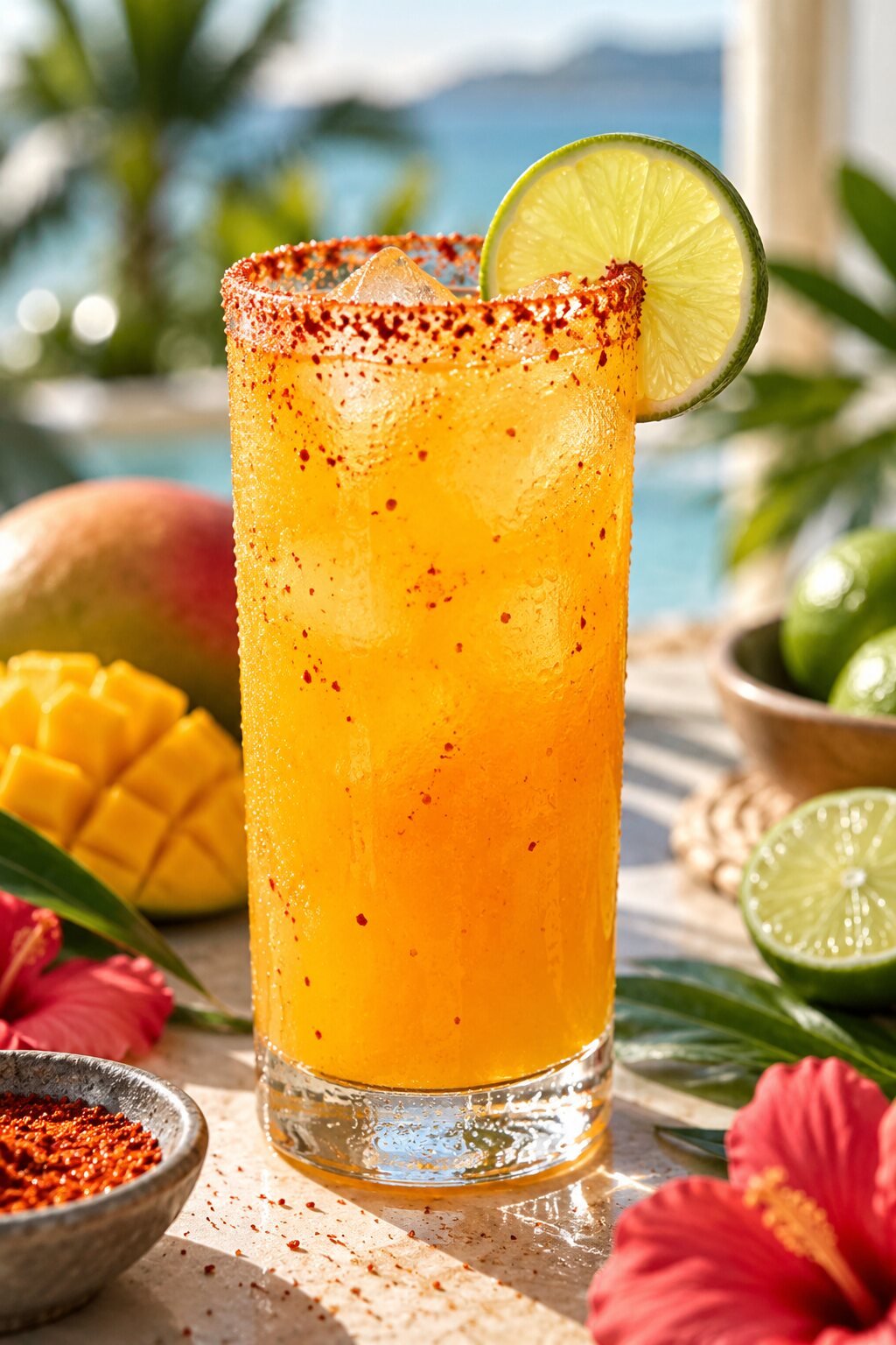 Mango Chili Lime Fizz mocktail