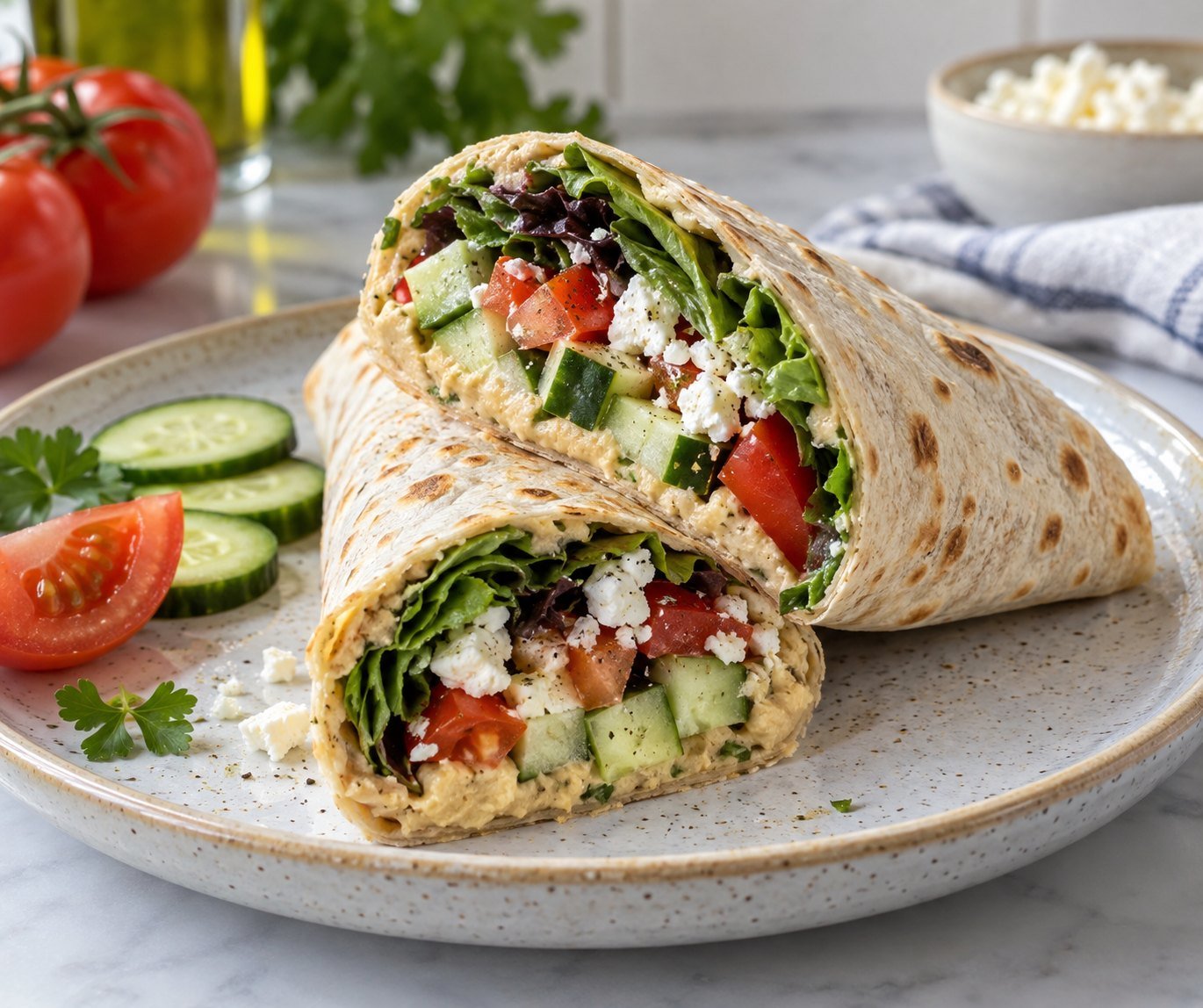 Mediterranean Veggie Wrap