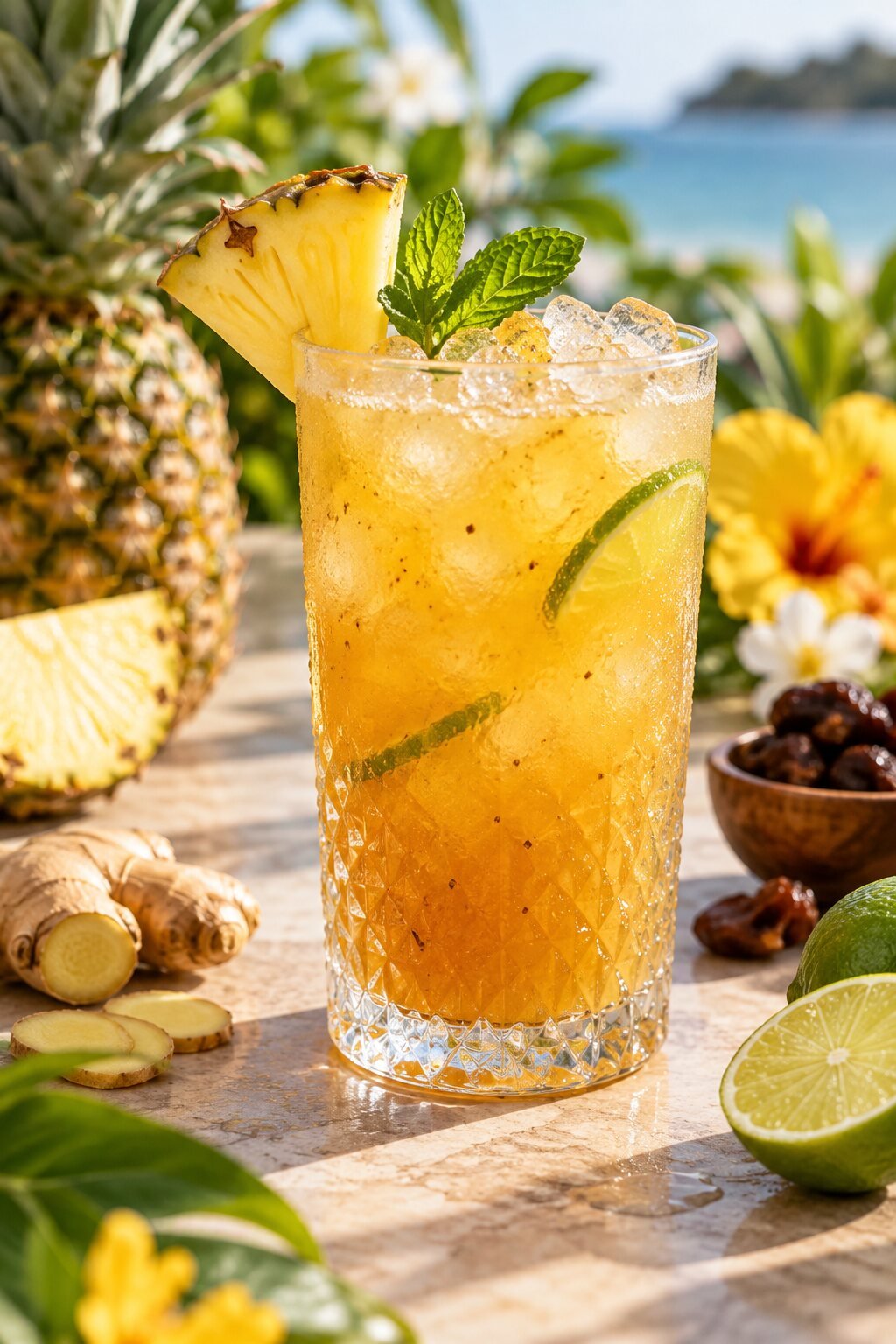 Pineapple Tamarind Ginger Cooler mocktail
