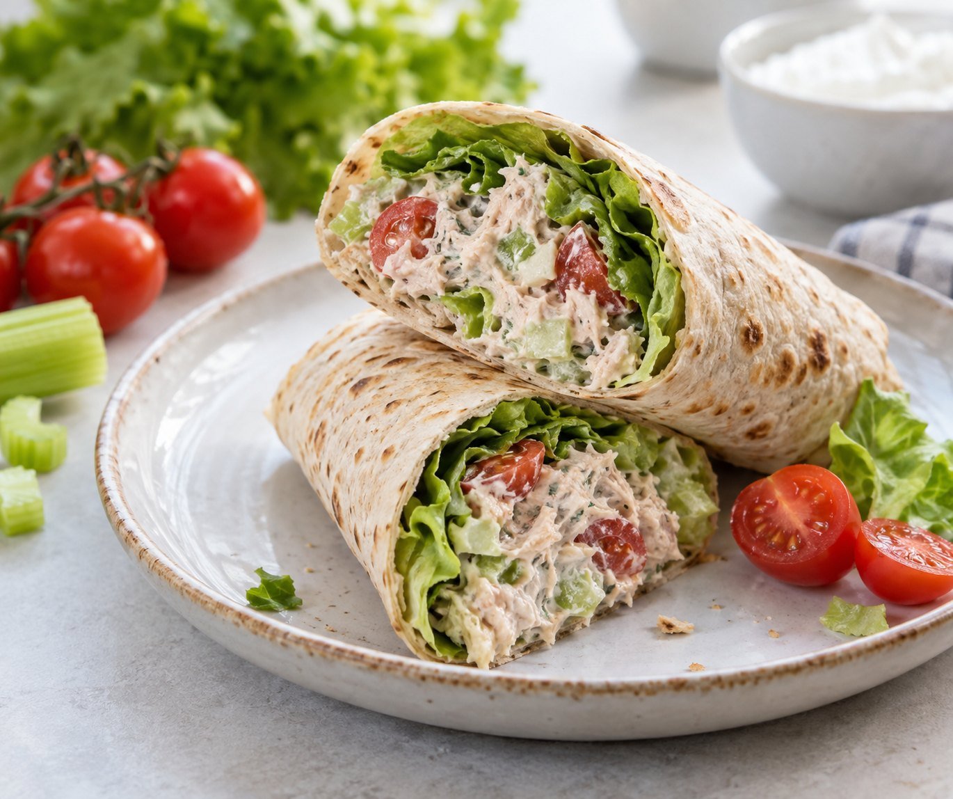 Tuna Salad Greek Yogurt Wrap
