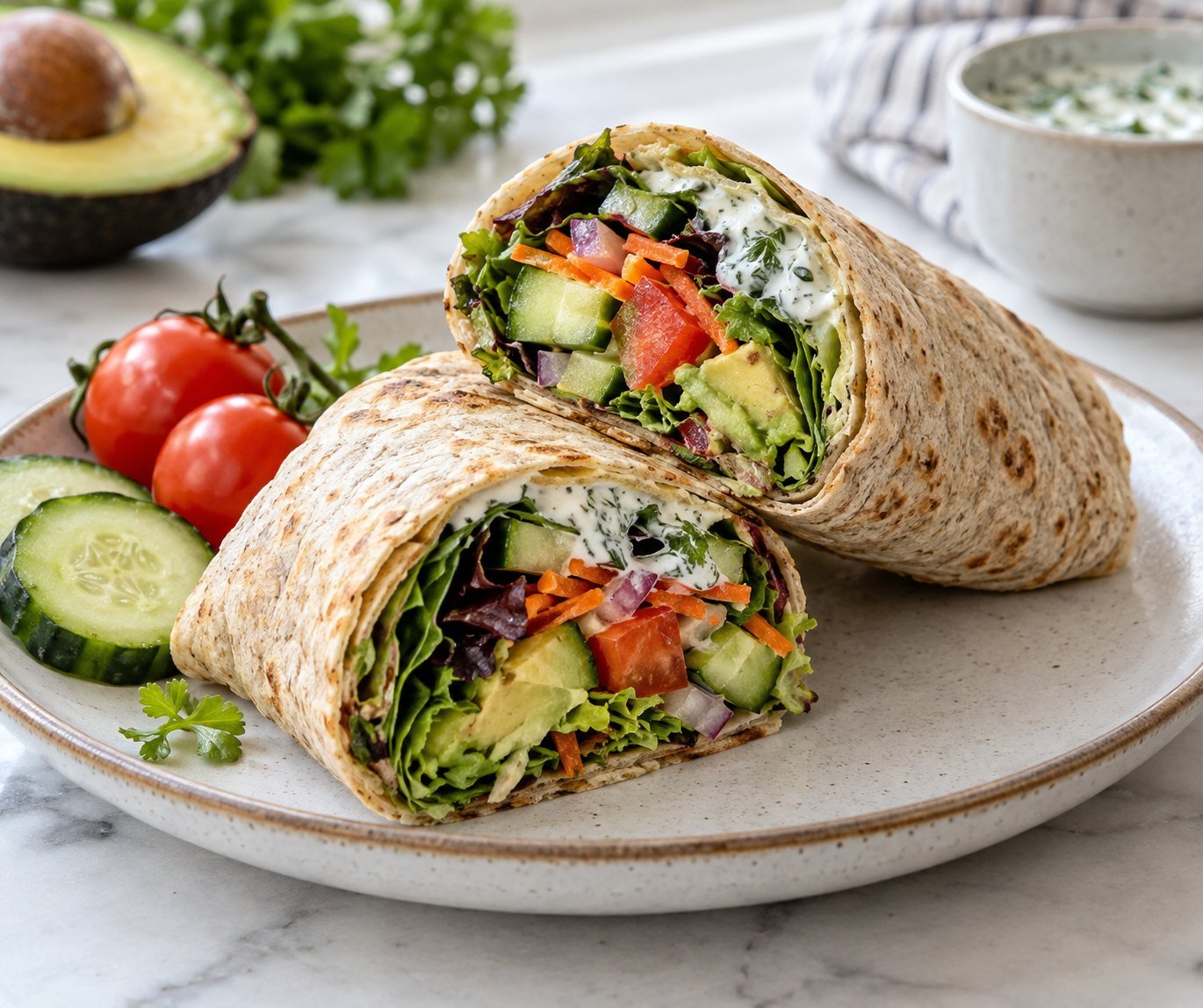 Veggie Delight Avocado Wrap